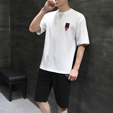 2021夏季男士套装青少年休闲运动短袖短裤套装电商A158-TZ19，男装套装，星座310B-3