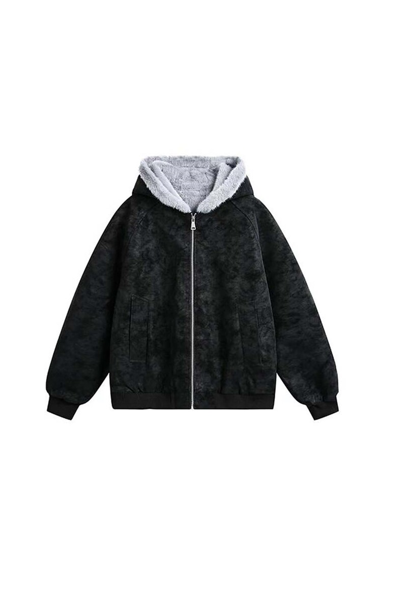 网图美式扎染连帽座山雕PU皮棉衣男女加厚外套310A-MY009-P80,男装棉衣,四季星座310A