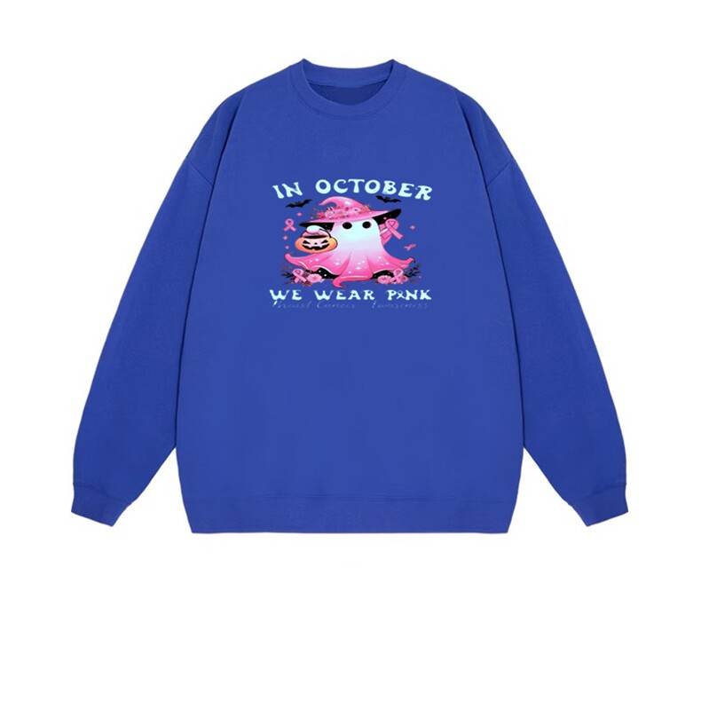 2025年秋季套头长袖通勤万圣节南瓜鬼，女装卫衣/绒衫，花可