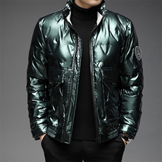 2023冬季新款羽绒服男外套中年爸爸装保暖连帽上衣BJY08182-190，男装羽绒服，电商B212（原钱塘6029）
