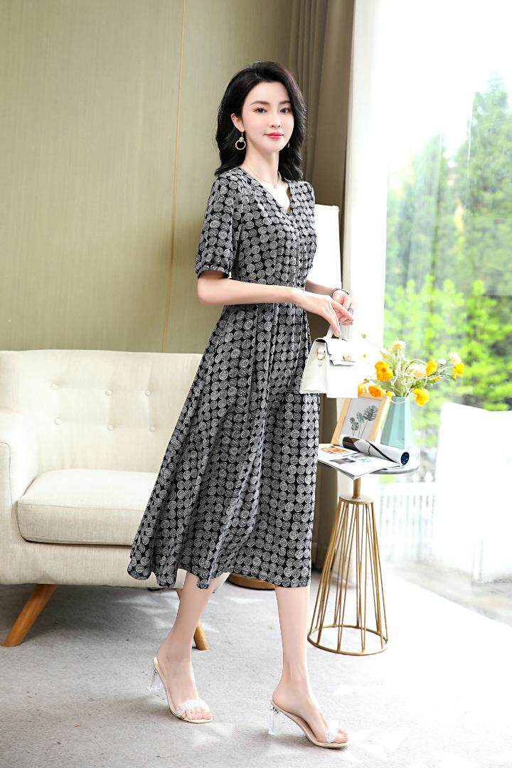 现货～新款连衣裙～气质款～L到4XL，女装连衣裙，欧雅思丹尔