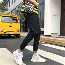 牛仔裤男修身韩版潮流夏季九分2021小脚潮牌休闲裤子802-P35，男装牛仔裤，电商A318