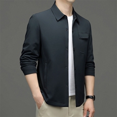 M2553-102钱塘2020-2春秋季新款中年男士休闲简约夹克外套P190，男装夹克，钱塘207-2