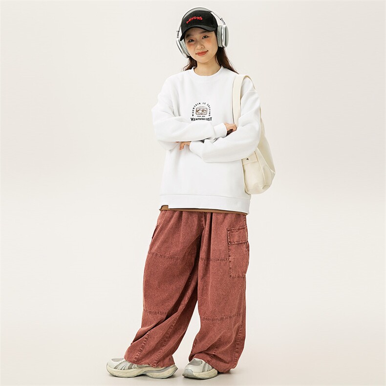 2025秋季新款男装日系潮牌假两件宽松卫衣连帽休闲外套WY596-F76，女装短外套，电商A101（原外27）