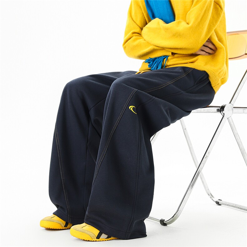 D258L1741常规P52控75加绒P55控78春季刺绣卫裤，男装休闲裤，电商D258