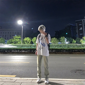 已授权 美式复古vibe裤子高街水洗黄泥染牛仔裤控78图片