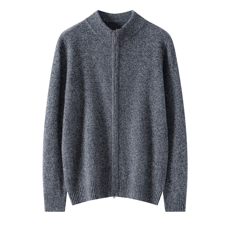 2025秋冬百搭时尚简约加厚开衫舒适简约，男装羊绒套衫，艾驰羊绒