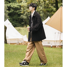 2023秋潮流灯芯绒拉链外套男cityboy休闲大码翻领夹克J25019-P85，男装夹克，电商A082
