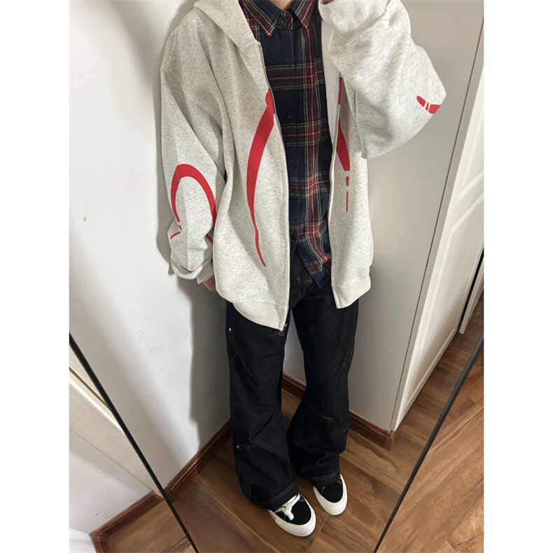 【有货】美式复古重磅卫衣男款春秋连帽开衫外套Y148CC-特P55,男装卫衣,星座1007（原301D）