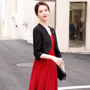 小香风短外套女2025春季新款修身百搭披肩坎肩旗袍裙子开衫外搭潮图片