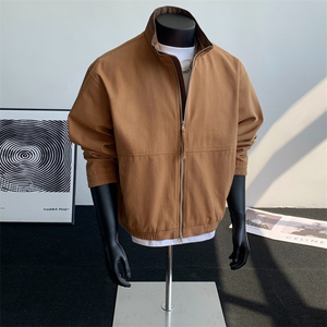 2025新款现货纯棉夹克男宽松立领上衣外套DSA157B-J2568-P88图片