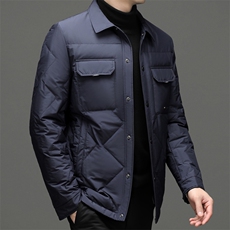 DF22343钱塘2020-2商务百搭简约厚款翻领新款中年男士羽绒服P230，男装羽绒服，钱塘207-2