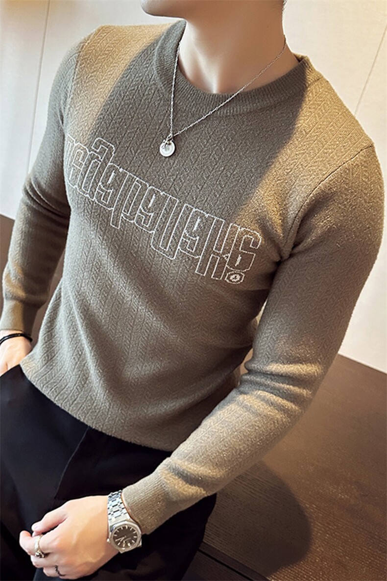 2024秋冬新款时尚圆领修身加厚针织毛衣打底衫男M701-p55,男装针织衫/毛衣,电商D303
