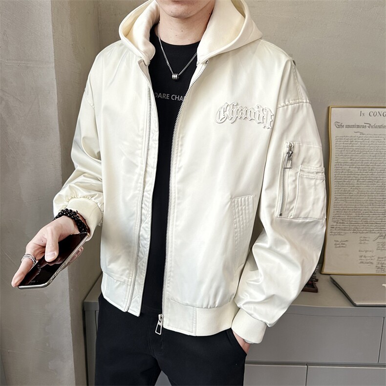 春季男士可拆卸帽子夹克外套时尚百搭宽松上衣男装潮JK2526-P160,男装夹克,电商A237