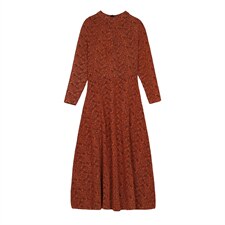 2021春季时尚潮流舒适简约个性拼色中长款长袖连衣裙，女装连衣裙，众宇琦