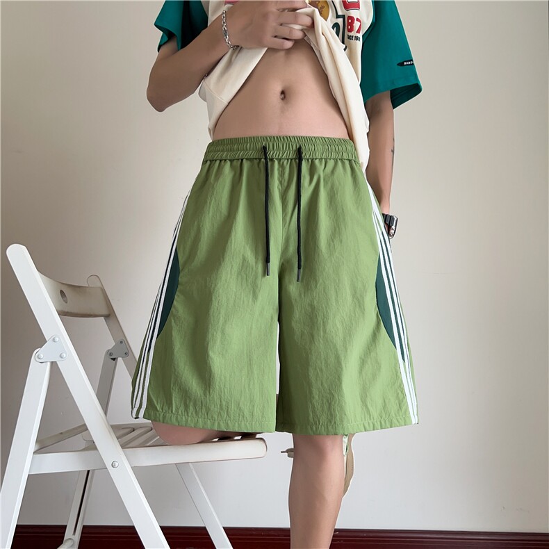 夏季新款条纹速干撞色设计宽松休闲短裤B315-K25526-特p25控48,男装牛仔裤,电商B315