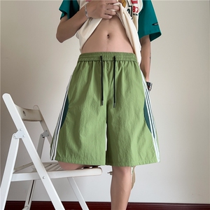 夏季新款条纹速干撞色设计宽松休闲短裤B315-K25526-特p25控48图片