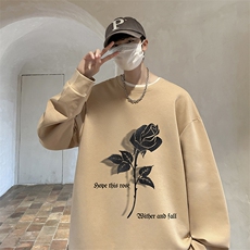 控38简约帅气百搭长袖t恤男大码卫衣T4279-P25加绒款-P35，男装卫衣，电商A040