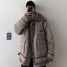 【】A003-HJ5052-P130秋冬新款皮毛一体机械棉衣外套几物1，男装夹克，电商A003