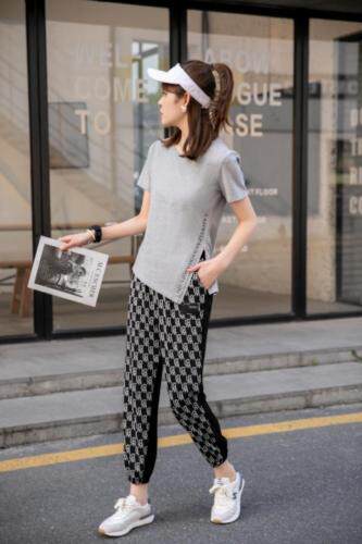 现货供应：休闲时尚套装M一XXL，女装套装/套裙，拉思维加丝