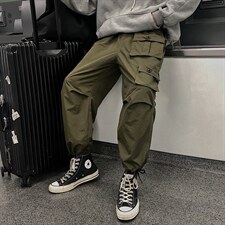 机能工装裤港风日系宽松抽绳束脚休闲裤XZ1213-KK10-P55，男装工装外套，星座1213