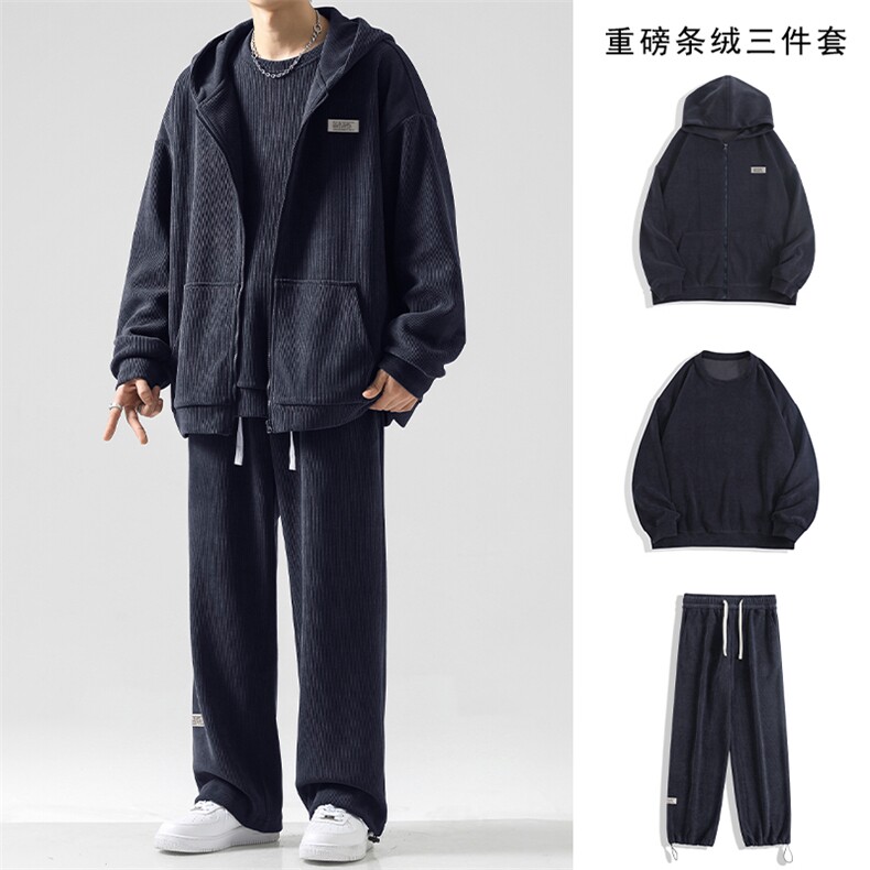 新品三件套保暖休闲简约质感垂顺潮牌    SJT863-特批176图片