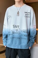 渐变色卫衣男情侣装2021新款韩版宽松外套潮流百搭上衣DF17T，男装卫衣，电商A102