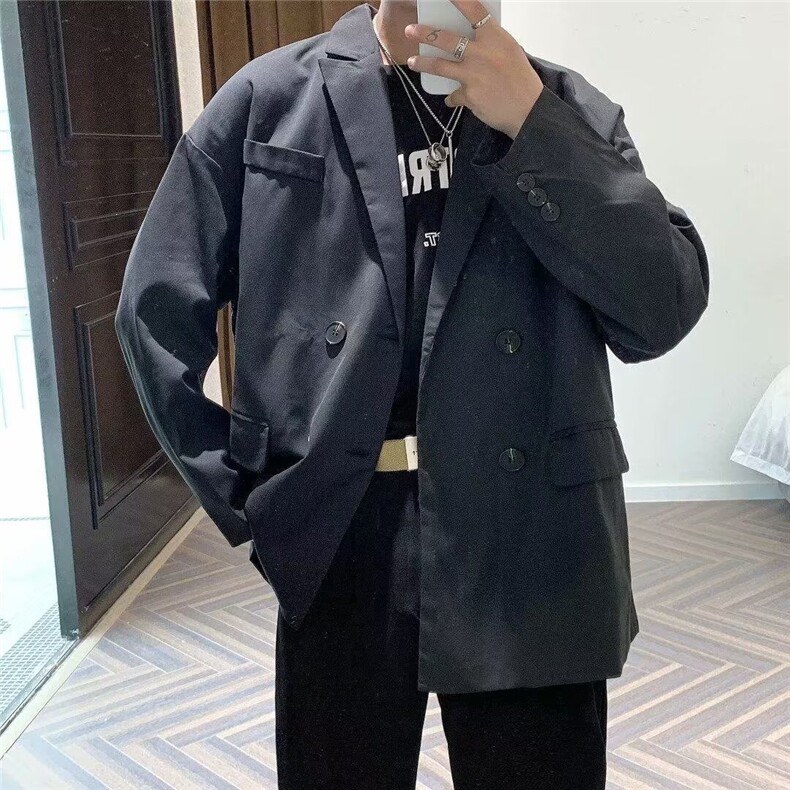 港风休闲小西装男女宽松纯色外套潮流学生西服夹克SA2P21,男装夹克,星座1112-1