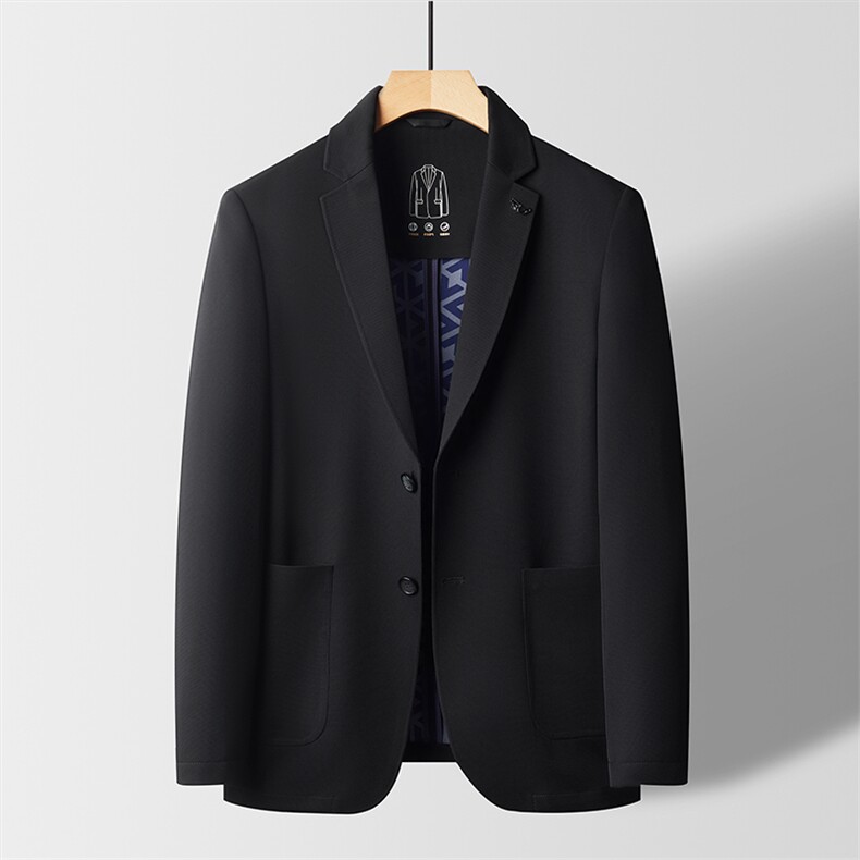 2024秋季新款男士商务休闲西服夹克外套高品质无痕西服夹克图片