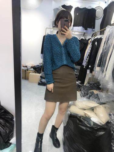 菠萝纹针织开衫，女装，浪漫E点