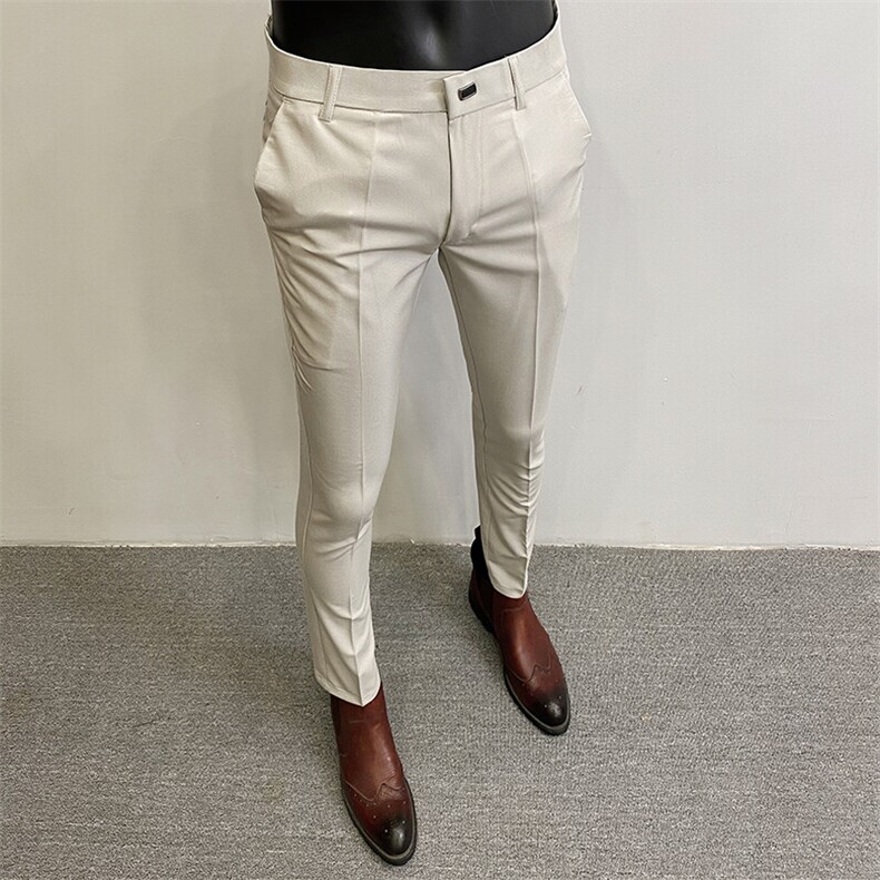 高启盛同款修身小脚西裤弹力九分裤长裤都有——春夏跑量款,男装西裤,电商B368