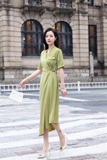 醋酸缎连衣裙，女装连衣裙，伊丽叶