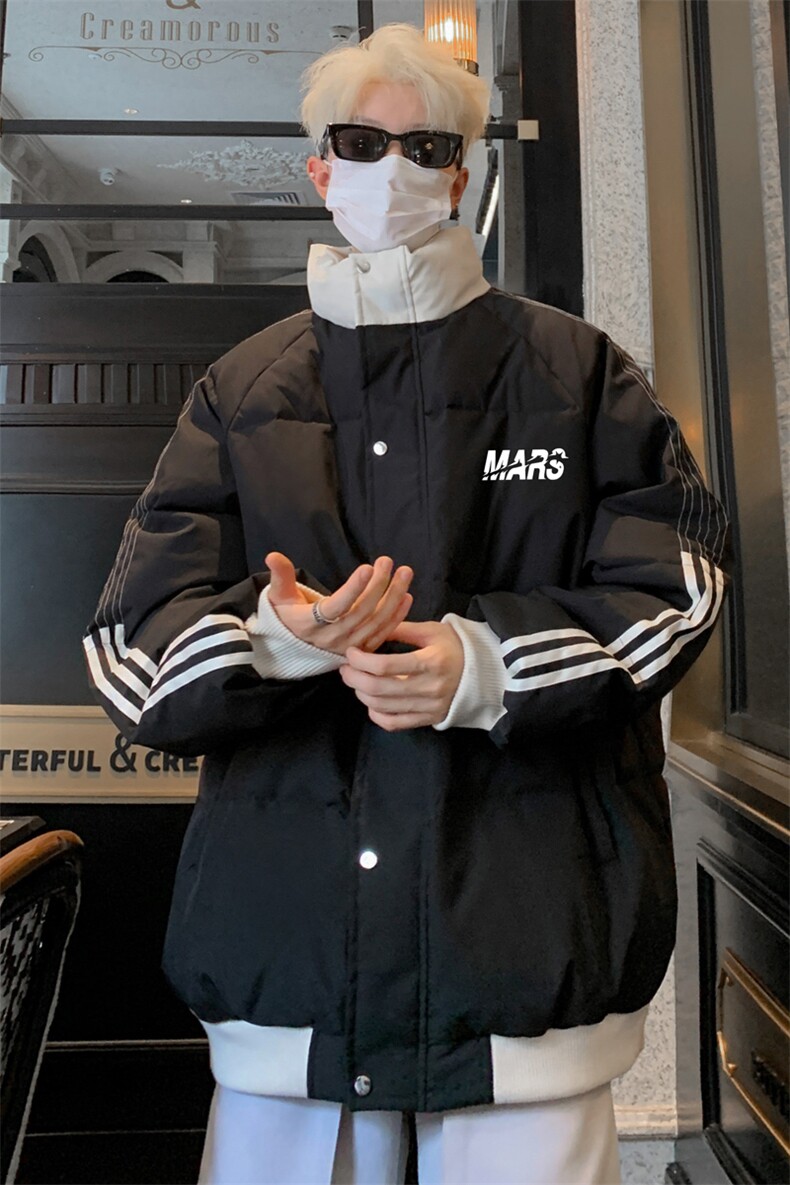 ！2025冬季新款男士撞色棉服加厚保暖情侣棉衣MY209特P80,男装棉衣,电商B220