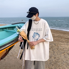 B239-1273-P28港风魔方水滴创意印花夏季重磅落肩袖短袖t恤，男装T恤，星座514-2(原B239)