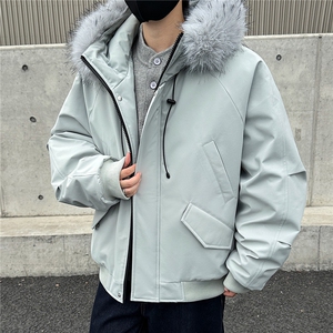 座山雕派克棉服貉子毛加厚外套GS65001图片