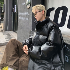 港风鳄鱼纹钢印字母设计棉衣大码潮流休闲棉衣男MY77728P128控168，男装棉衣，星座227-7