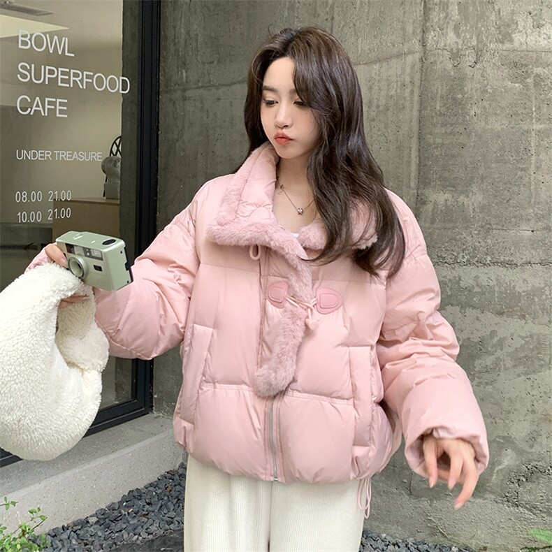 新款大货已出！减龄牛角扣羽绒服2C213-8205-P215-K318,女装羽绒服,2C213