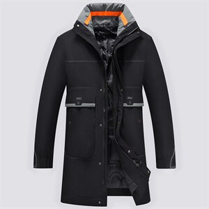 2023冬季新款羽绒服男保暖外套90白鸭绒纯色休闲立领AJY9626-P270，男装羽绒服，电商B212（原钱塘6029）