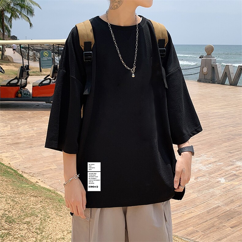 Q11045-P30春夏季七分袖t恤男大码五分袖男短袖中袖,男装T恤,电商A040