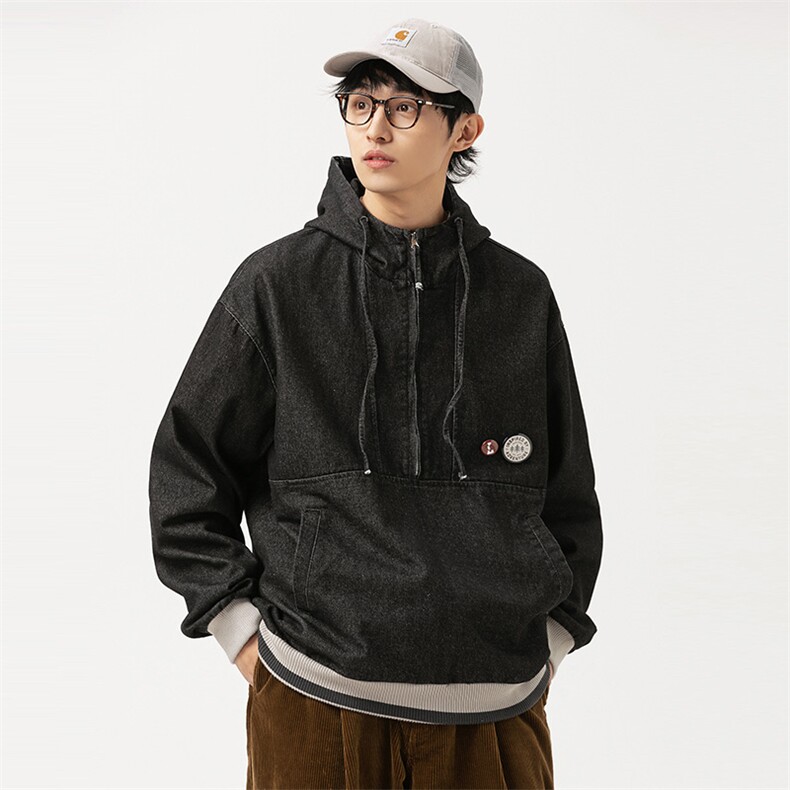 2026春季新款男装日系潮牌宽松连帽外套休闲夹克JK582-F138图片