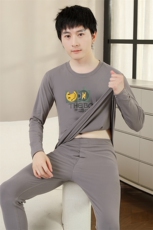 保暖内衣男士秋衣秋裤圆领青少年学生德绒棉毛衫套装TZ8511-P42，男装休闲套装，星座310B-3