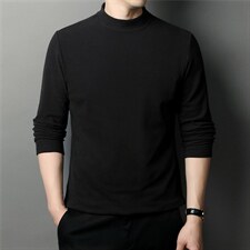 2023秋季新款中年男毛衣圆领长袖薄款男士宽松免烫针织打底衫上衣，男装针织衫/毛衣，电商B212（原钱塘6029）
