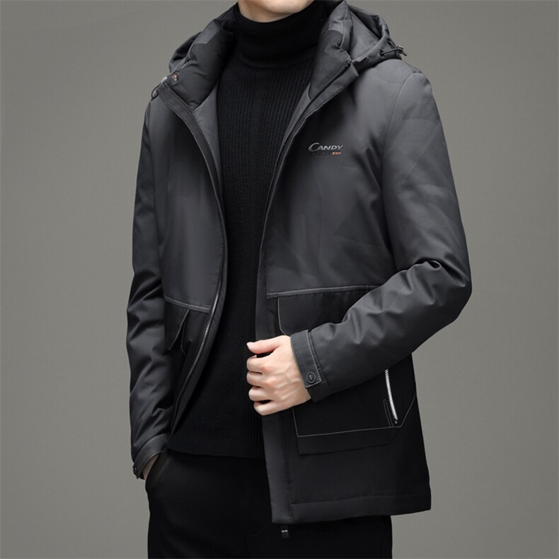 DJ9836钱塘2020-3冬季厚款商务休闲连帽中年男士羽绒服P268,男装羽绒服,钱塘207-3