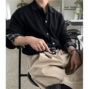 慵懒简约气质潮流原宿文艺流行百搭ins日系开衫毛衣外套 M01图片