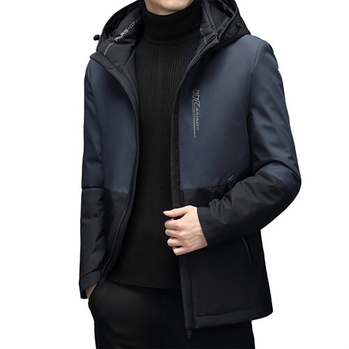 灰鸭绒中青年可托拆卸帽休闲羽绒服冬季保暖上衣ZSab21006-P285，男装羽绒服，电商B212（原钱塘6029）