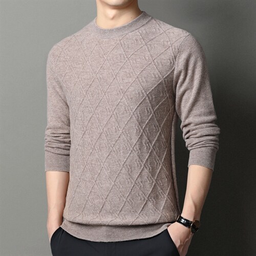 LB6116精纺全羊毛羊毛衫男绵羊毛针织衫高翻领打底衫毛衣P180,男装针织衫/毛衣,电商B360