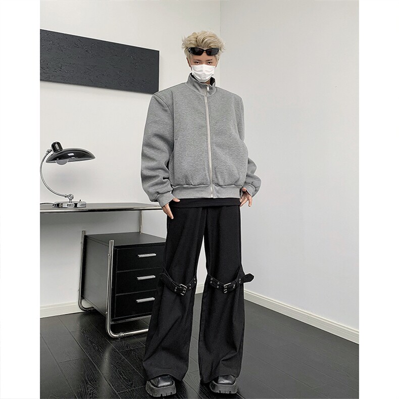 cleanfit设计感垫肩外套男高级感廓形短款飞行夹克春季JK2414P98,男装夹克,星座512-1（原513-3）