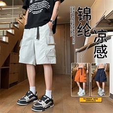 抖音品质美式机能工装短裤男女潮牌短裤A146-GY510特p35量大优，男装牛仔裤，HDA146