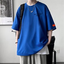 HT73244-P22NASA华夫格t恤男短袖男大码五分袖大皂风，男装T恤，电商A040