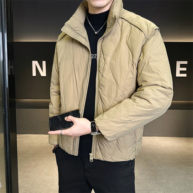 M-3XL86323-P185标50绒短款立领轻薄羽绒服男，男装羽绒服，电商B321-1